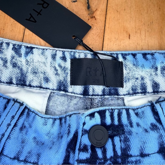 RtA High Rise Blue Cargo Jeans for Women - Picture 3 of 6